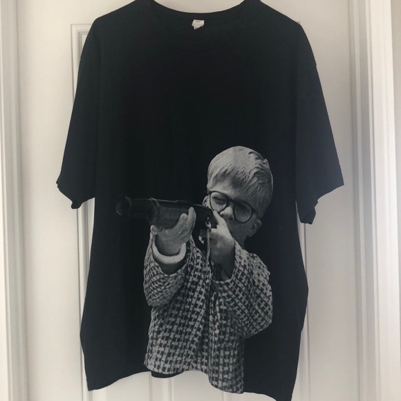 Other - Mens Christmas story black tee shirt size XL